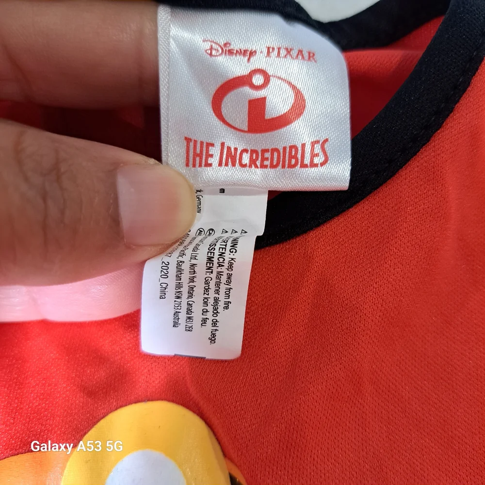 Superhero Kids Costume The Incredibles - Red and Black